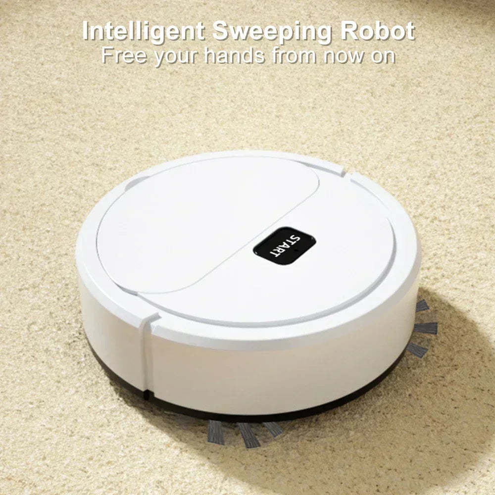 2026 Automatic Portable Mini Home Floor Robotic Vacuum Cleaner USB Rechargeable Wet Dry Three-In-One Sweeping Machine for Home