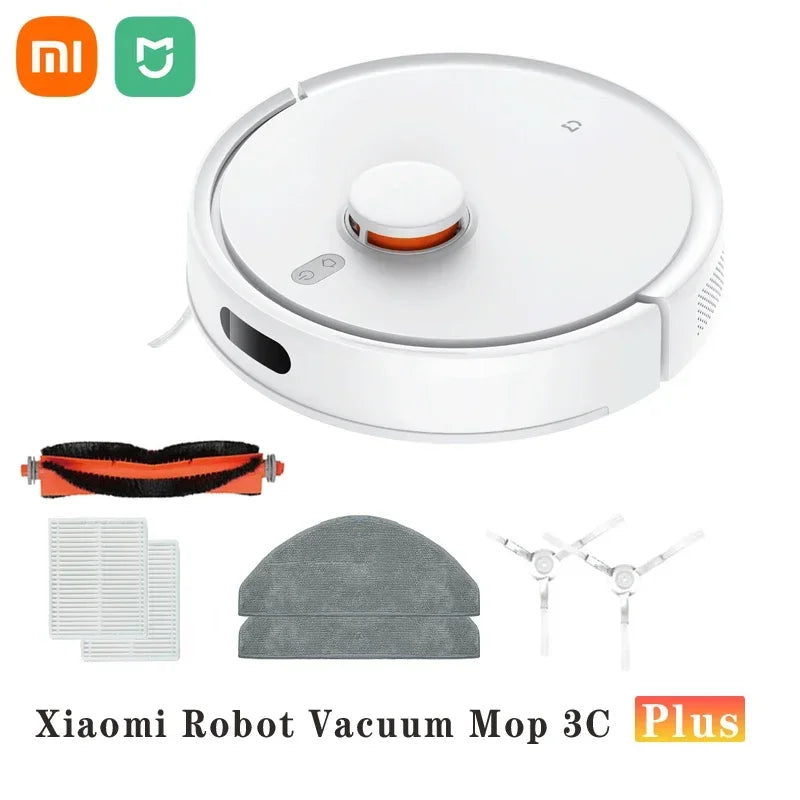 XIAOMI MIJIA 3C Sweeping Robot Vacuum Mop 3C Plus Enhanced Smart Big Suction Vacuum Cleaner Laser Navigation Automatic Sweeping
