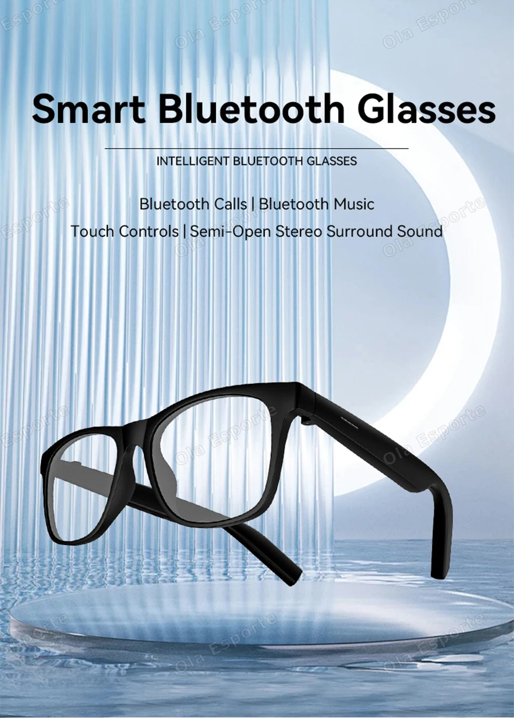 2025 AI Voice Video Call Real-time Translation Intelligent Question Answering Smart Glasses UV400 Protection Sport BT Sunglasses