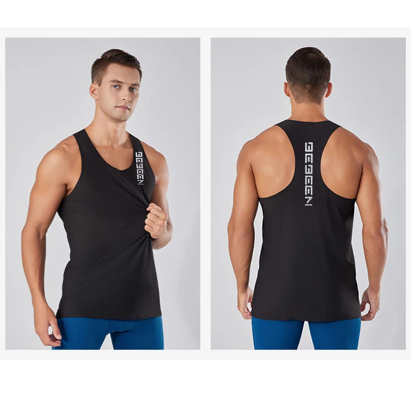 NEW Adult Men Running Outdoor Shirts Tight Gym Tank Top Fitness Marathon T-shirts Sport Exercise Basketball Vest Clothes