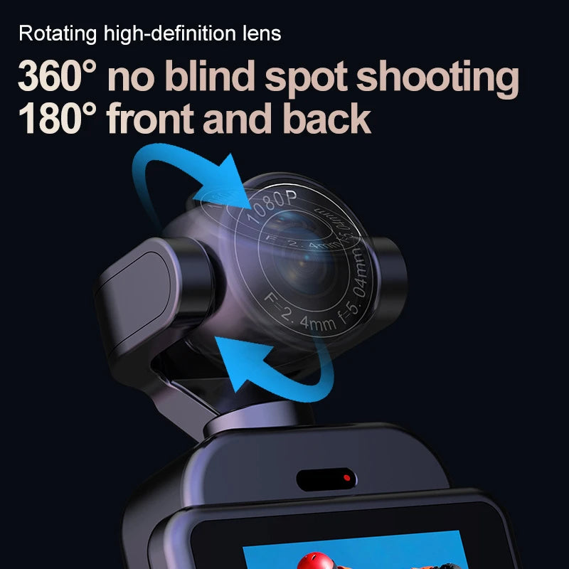 Lenovo 360° Handheld Chest Mount Action Cam 1080P HD Anti-Shake WiFi Portable Long Battery Life Full View Recording For Cycling