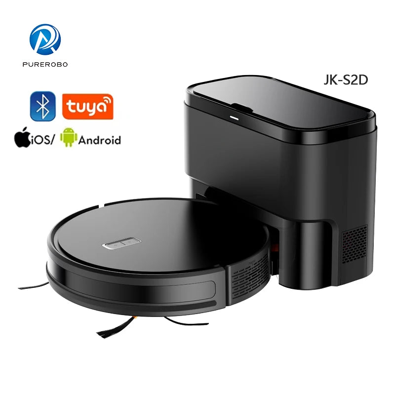 Purerobo LDS Robot Vacuum Cleaner X7-D High Suction Power WiFi 2.4G Auto Emptying Dust Collector Tuya Smart Home App Compatible