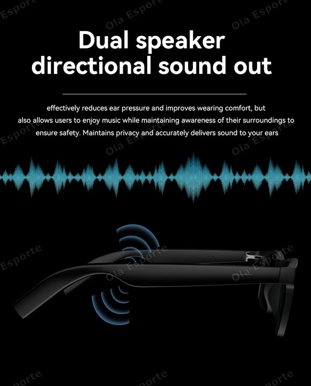 2025 AI Voice Video Call Real-time Translation Intelligent Question Answering Smart Glasses UV400 Protection Sport BT Sunglasses