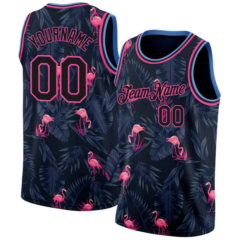 Customized Name Numbers Pattern Tank Tops Men Hawaiian Fruit Coconut Tree Basketball 3D Print Tees Summer Sports O-Neck Vest Tee