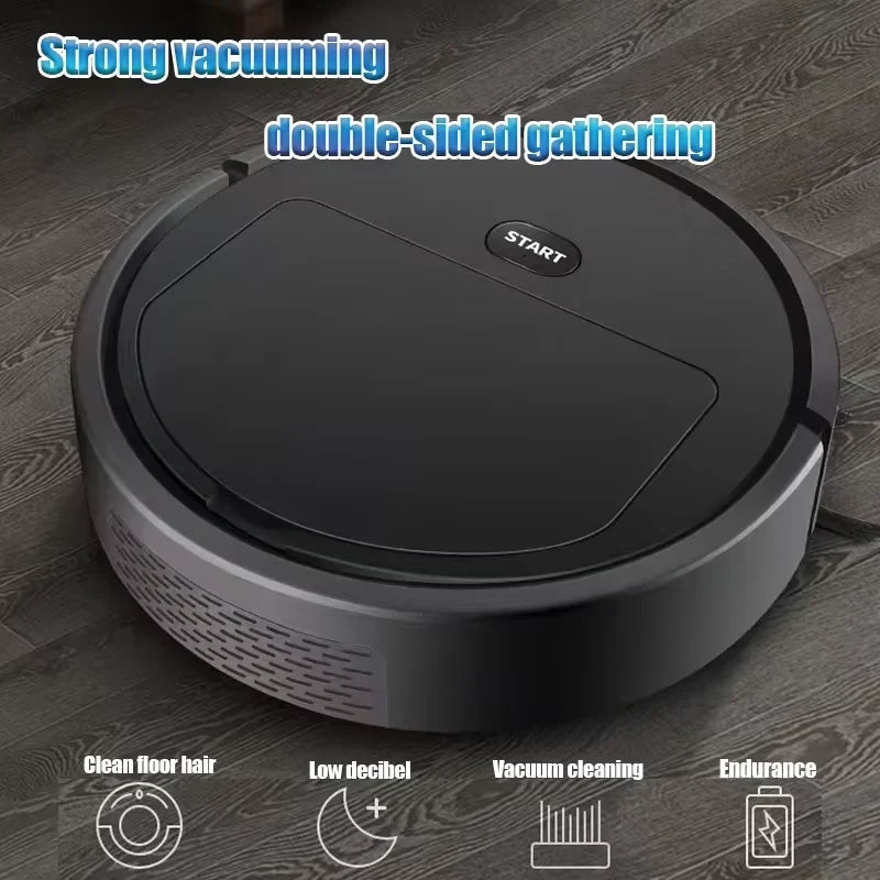 2026 Automatic Portable Mini Home Floor Robotic Vacuum Cleaner USB Rechargeable Wet Dry Three-In-One Sweeping Machine for Home