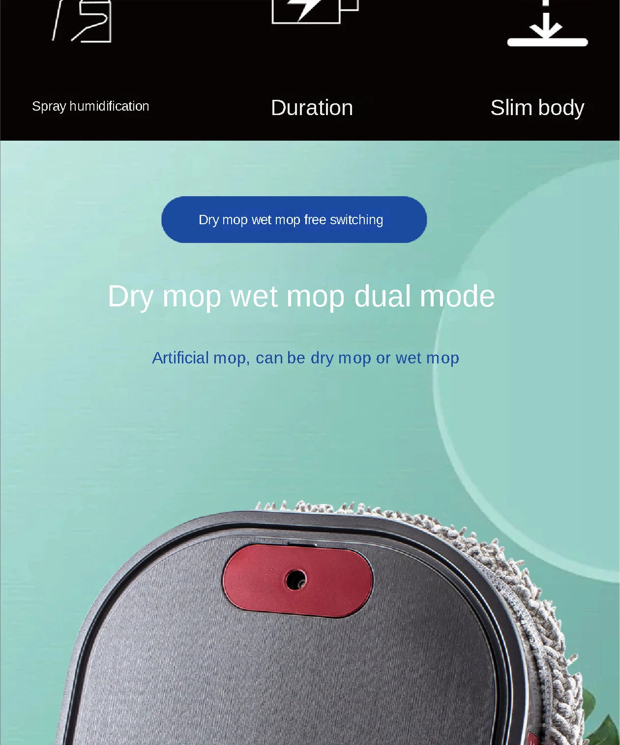 2024 New 3 in 1 Dry and Wet Sweep and Mop Robot Vacuum Cleaner Rechargeable Smart Mopping Robot Spray Cleaner Home Mopping Robot
