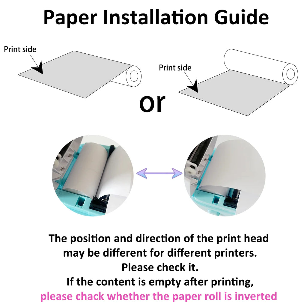Candy Color Mini Instant Camera Print Refill Paper- 57*25mm Photo Printer Thermal Paper Rolls Instant Print Camera Refill Paper