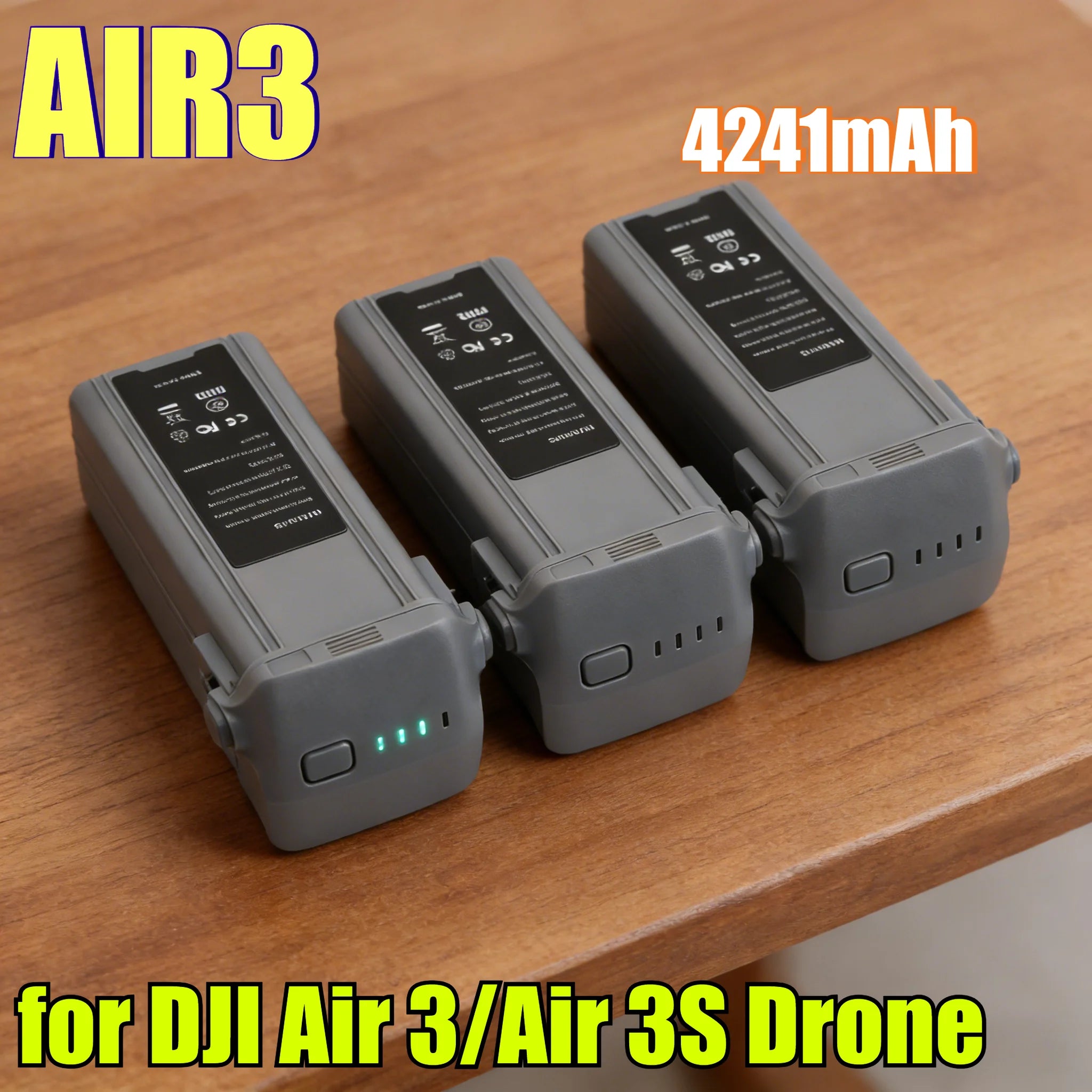 4241mAh High-Performance Replacement Battery for DJI Air 3/Air 3S Drone - Extended Flight Time LiPo Power with Smart Chip