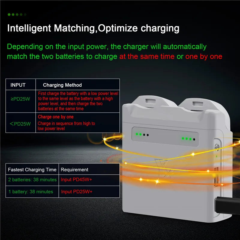 2/3-Ways Battery Hub For DJI NEO Fast Battery Charging Box Portable Carrying Battery Charging Case For DJI NEO Drone Accessories