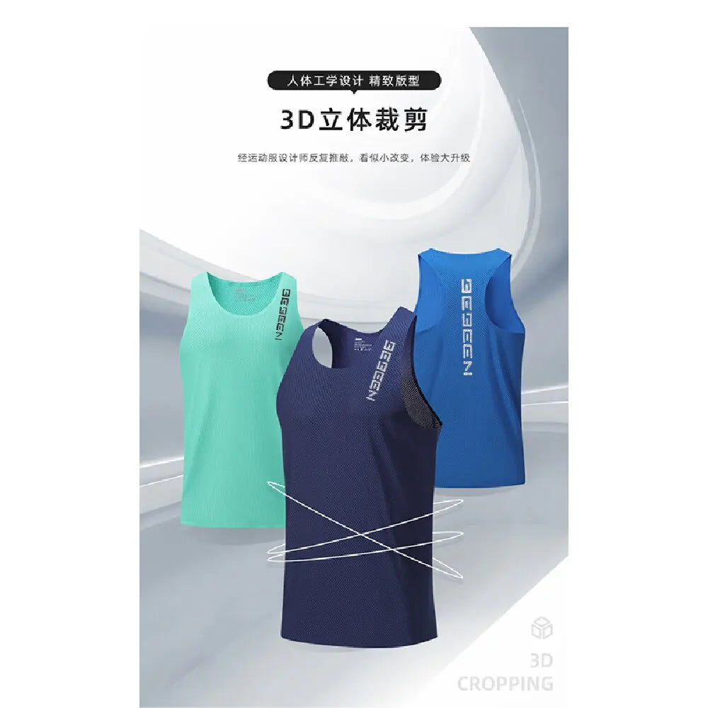 NEW Adult Men Running Outdoor Shirts Tight Gym Tank Top Fitness Marathon T-shirts Sport Exercise Basketball Vest Clothes