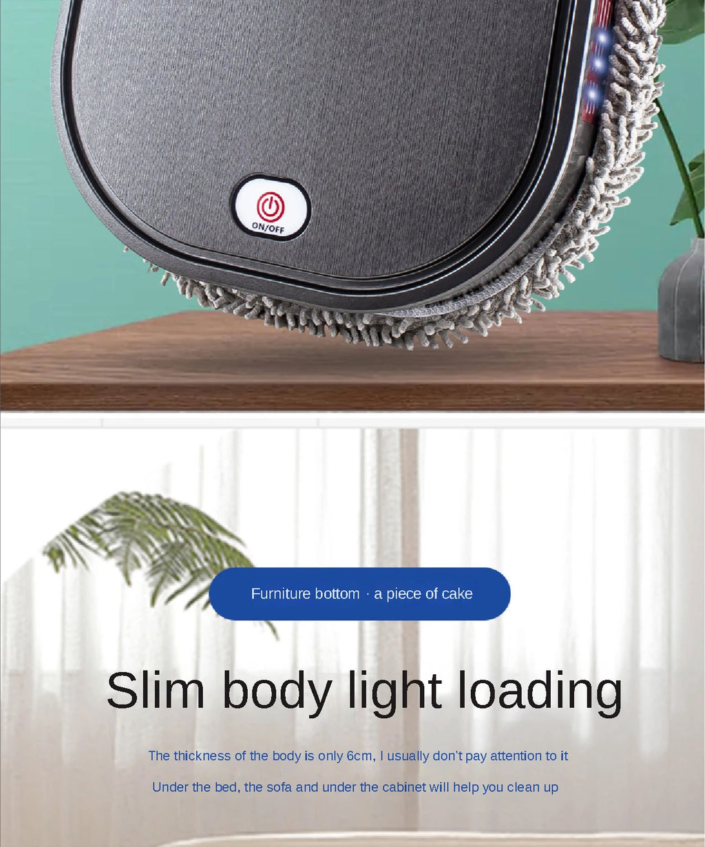 2024 New 3 in 1 Dry and Wet Sweep and Mop Robot Vacuum Cleaner Rechargeable Smart Mopping Robot Spray Cleaner Home Mopping Robot