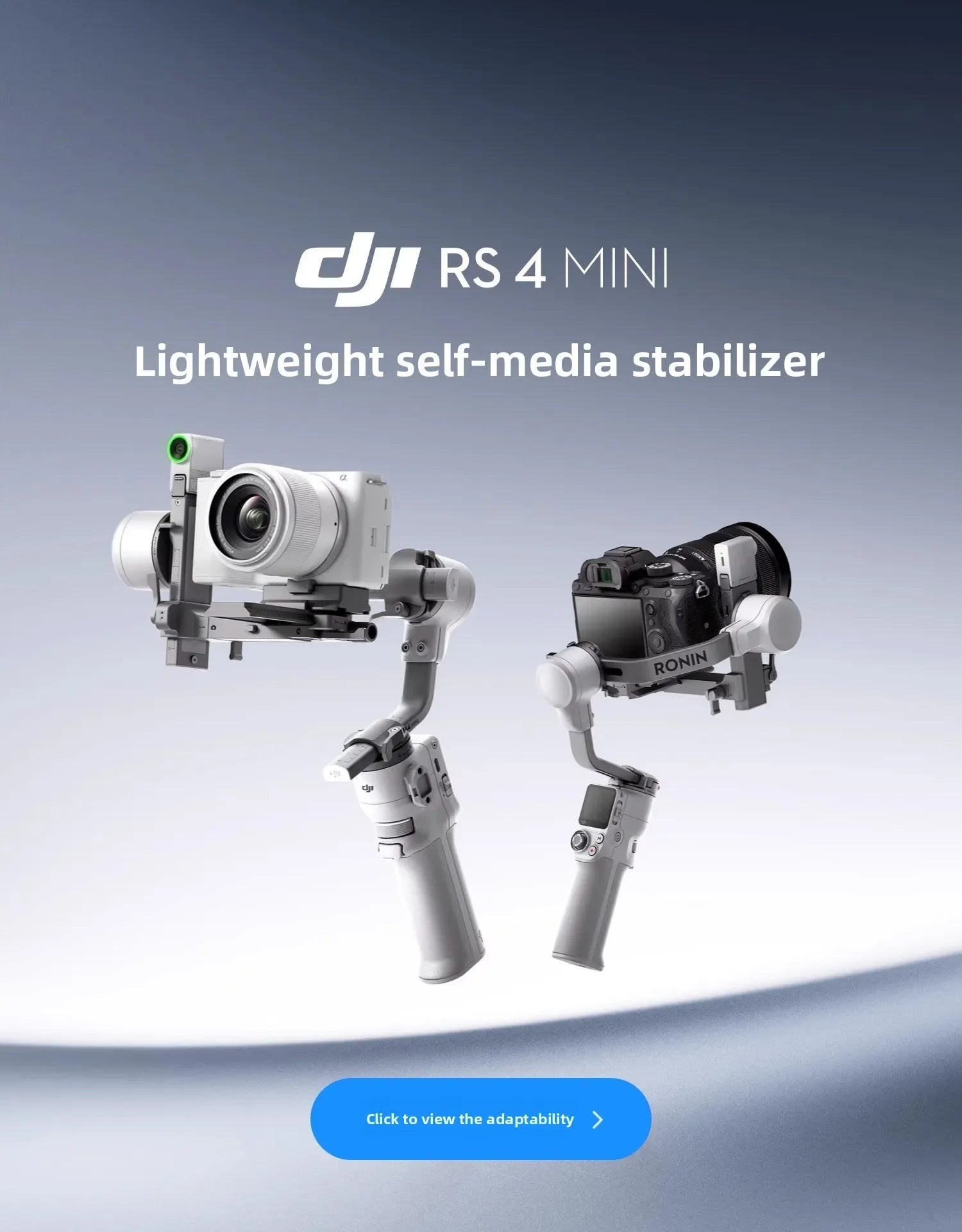 For DJI RS 4 mini/RS 4 handheld gimbal stabilizer camera with DSLR and mirrorless camera for anti shake shooting