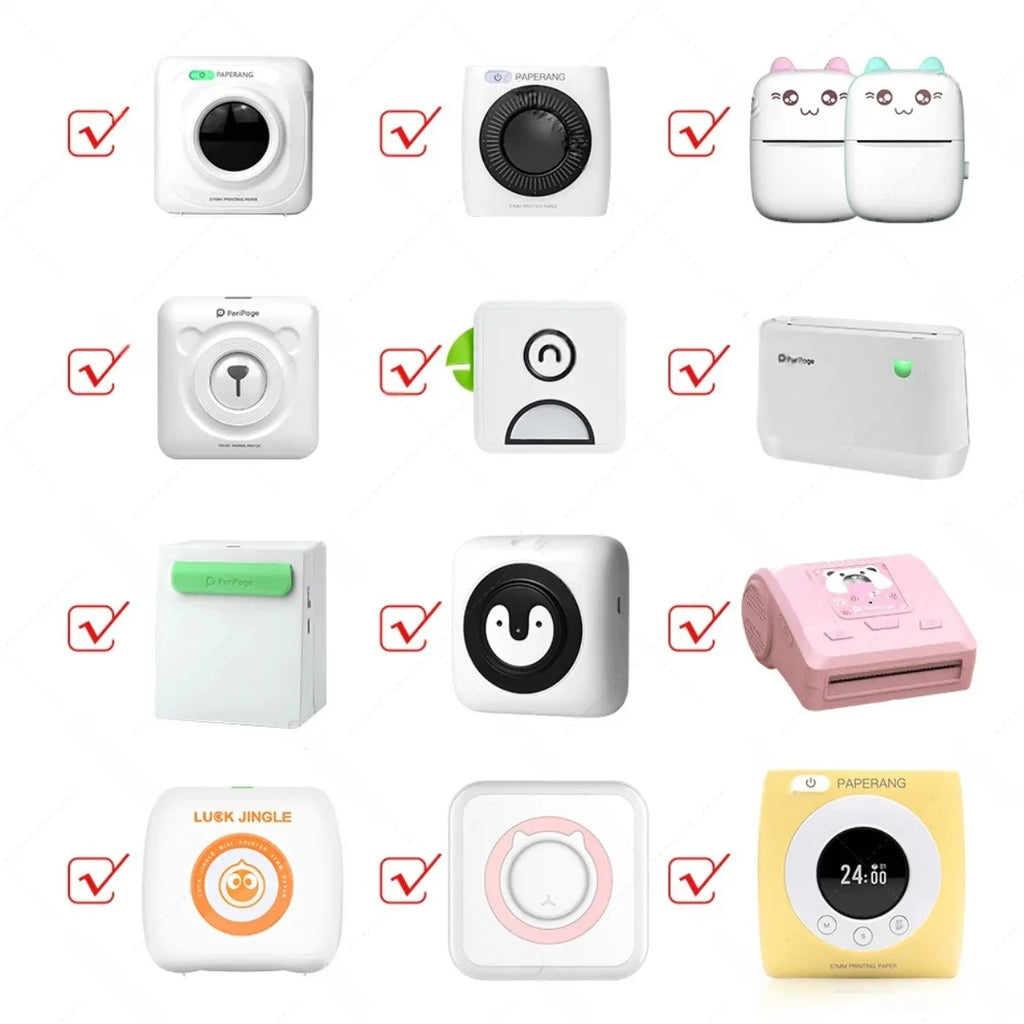 Candy Color Mini Instant Camera Print Refill Paper- 57*25mm Photo Printer Thermal Paper Rolls Instant Print Camera Refill Paper