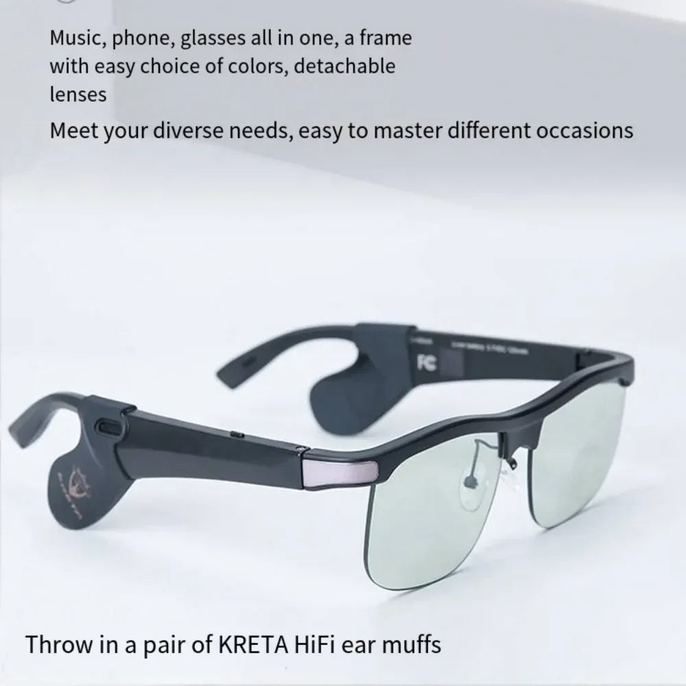 Bluetooth Smart Glasses, Directional Audio Speaker, Polarized, High Quality, Music, Speech Control, Play Phone Call,Sunglasses