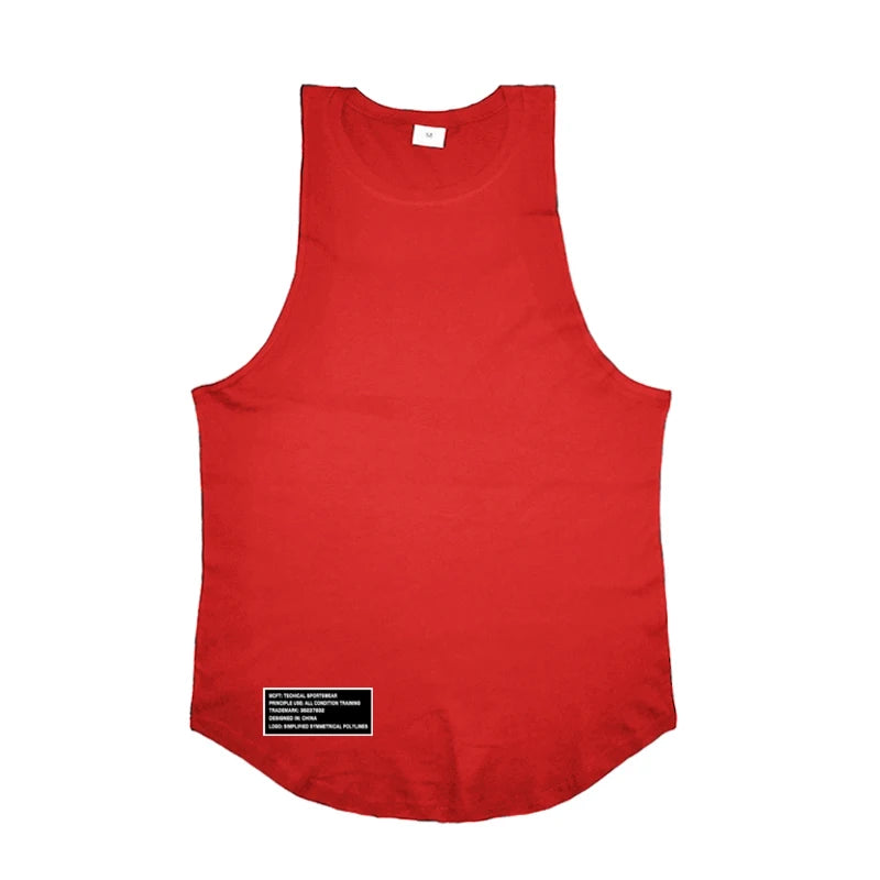 Newest Loose Men's Running Sport Vest Cotton Breathable Workout T-shirt Gym Bodybuilding Fitness Sleeveless Training Tank Tops
