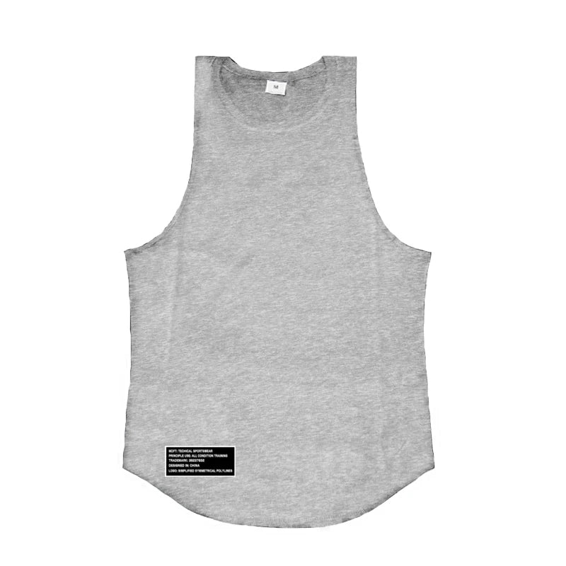 Newest Loose Men's Running Sport Vest Cotton Breathable Workout T-shirt Gym Bodybuilding Fitness Sleeveless Training Tank Tops