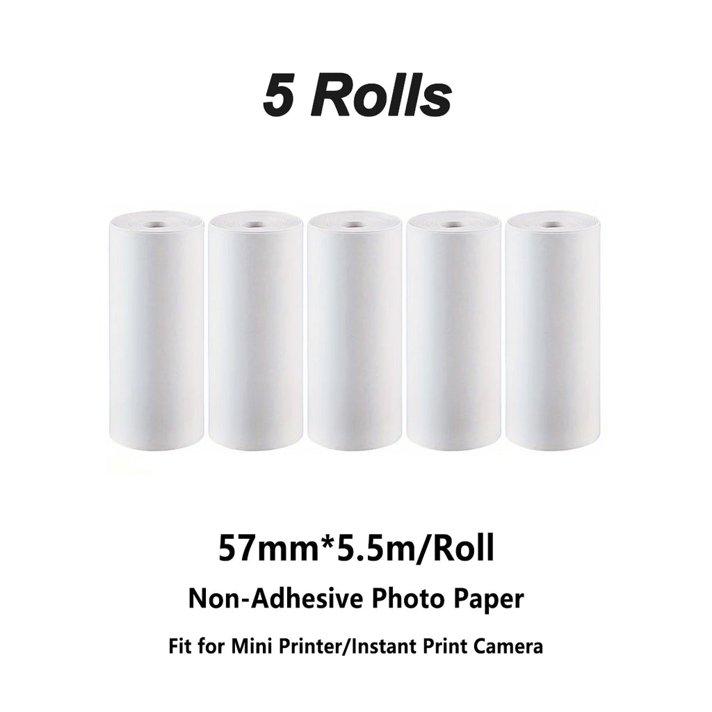 Candy Color Mini Instant Camera Print Refill Paper- 57*25mm Photo Printer Thermal Paper Rolls Instant Print Camera Refill Paper