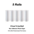 Candy Color Mini Instant Camera Print Refill Paper- 57*25mm Photo Printer Thermal Paper Rolls Instant Print Camera Refill Paper