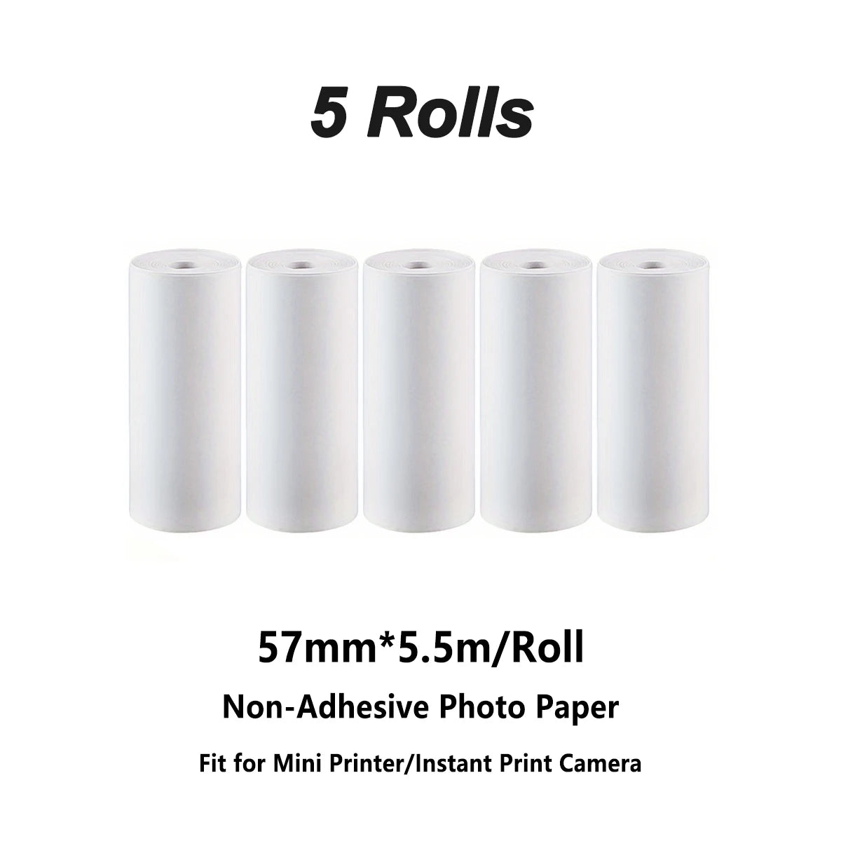 Candy Color Mini Instant Camera Print Refill Paper- 57*25mm Photo Printer Thermal Paper Rolls Instant Print Camera Refill Paper