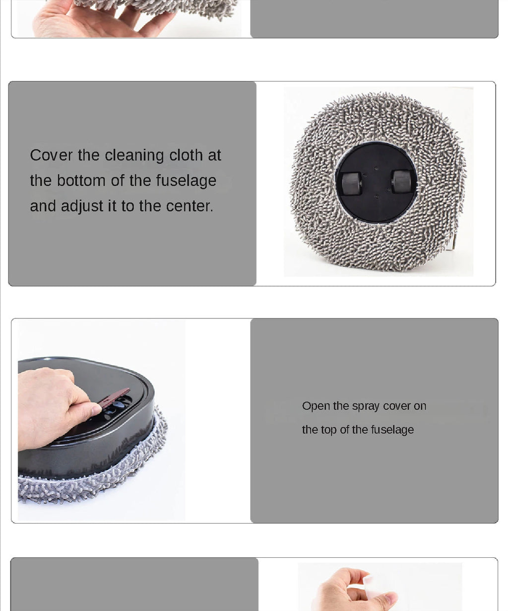 2024 New 3 in 1 Dry and Wet Sweep and Mop Robot Vacuum Cleaner Rechargeable Smart Mopping Robot Spray Cleaner Home Mopping Robot