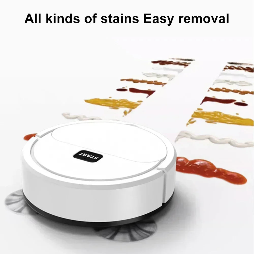 2026 Automatic Portable Mini Home Floor Robotic Vacuum Cleaner USB Rechargeable Wet Dry Three-In-One Sweeping Machine for Home