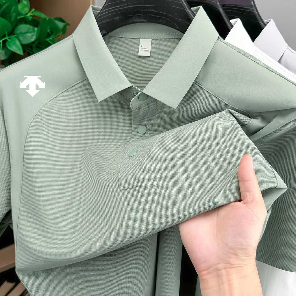 men's new summer brand short sleeves seamless polo shirt lapel printing high quality patchwork t-shirt leisure sports men's wear