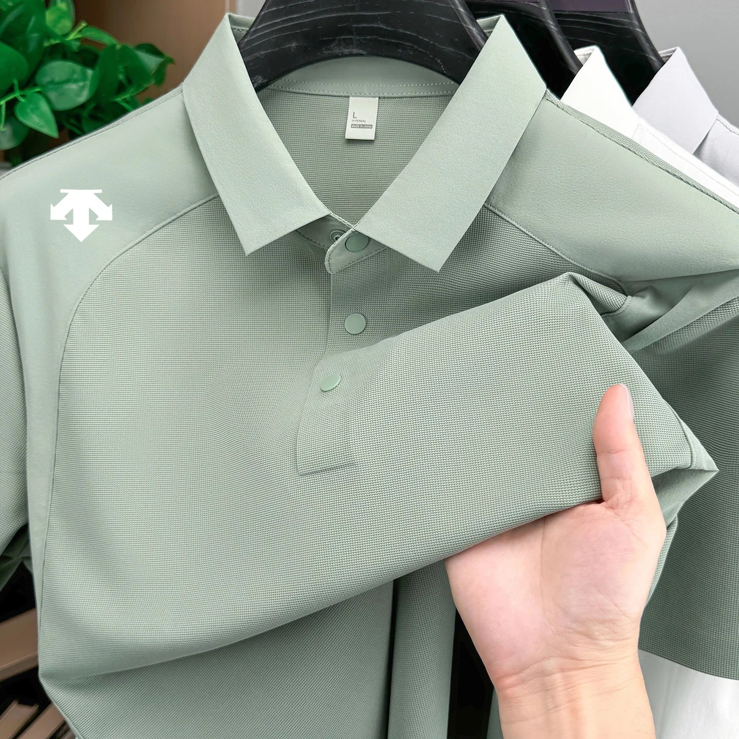 men's new summer brand short sleeves seamless polo shirt lapel printing high quality patchwork t-shirt leisure sports men's wear