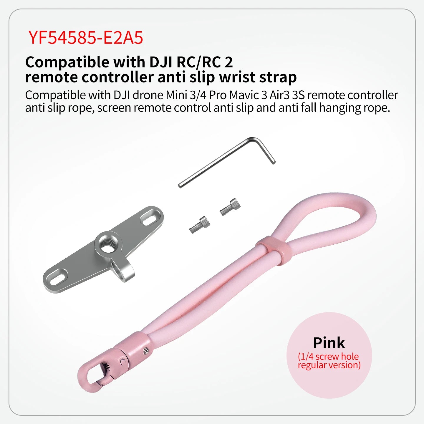 Remote Controller Metal Hook Holder Buckle Bracket Silicone Wrist Strap for DJI Mini 4 3 Pro Drone for DJI RC/RC2 Transmitter