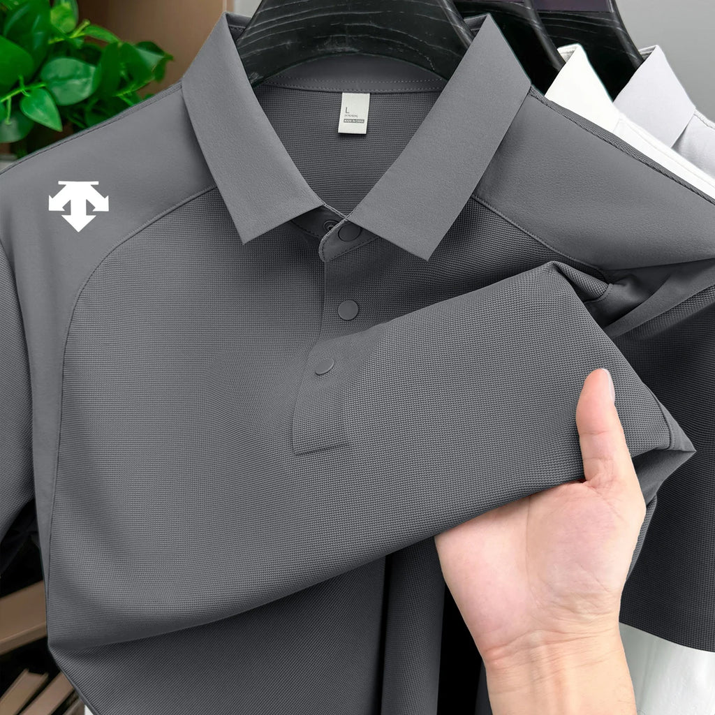 men's new summer brand short sleeves seamless polo shirt lapel printing high quality patchwork t-shirt leisure sports men's wear