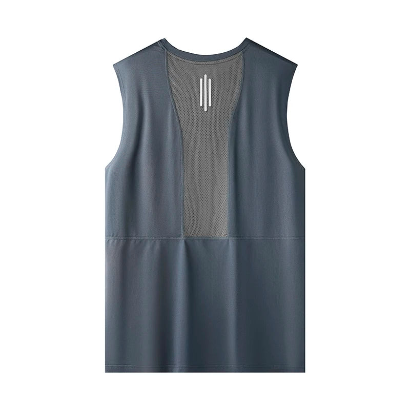 YJKVUR Summer Men's Workout Sleeveless Shirts Quick Dry Beach Pool Tech Running Athletic Exercise Muscle Tank Top Gym T Shirts