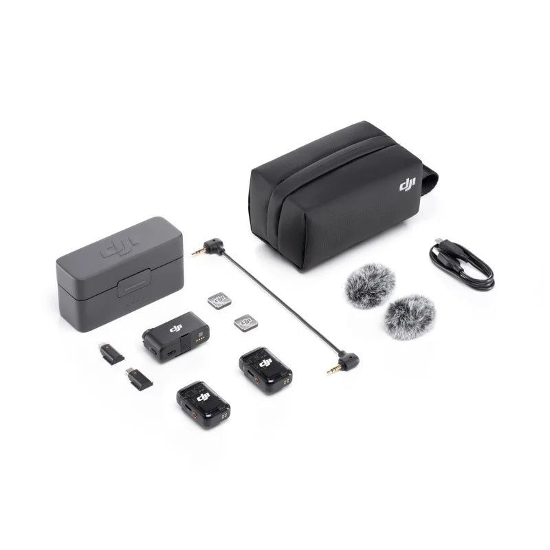 For DJI Mic 2 Wireless Microphone with Intelligent Noise Cancelling Optimized Sound 250m Range Original